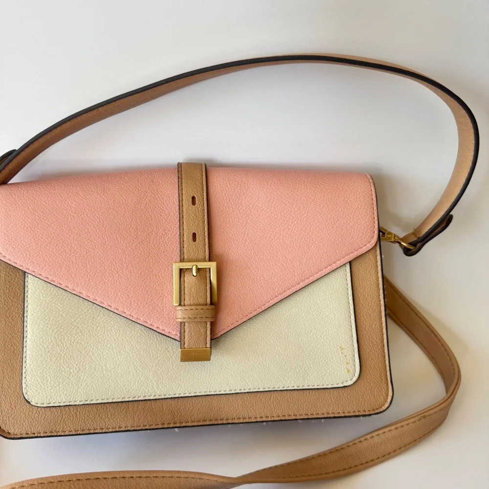 Colorblock Convertible Crossbody Bag‎ Purse Fashion Shoulder Flap Handbag